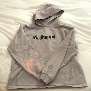 Mad happy grey hoodie